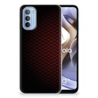 Motorola Moto G31 | G41 TPU bumper Geruit Rood - thumbnail