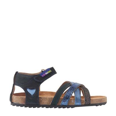 Vingino Sterre leren sandalen metallic/blauw Vingino Sterre leren sandalen metallic/blauw