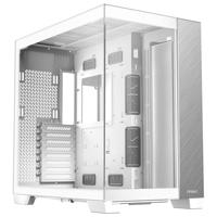 Antec C8 aluminium wit, ventilatoren niet inbegrepen, aluminium voorpaneel, dubbele kamer lay-out, Type-C, 360 mm radiatorondersteuning, naadloze TG voor- en zijpanelen, RTX 40 compatibel, Full-Tower