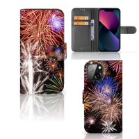 iPhone 13 Mini Wallet Case met Pasjes Vuurwerk