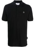 Philipp Plein polo à plaque logo - Noir