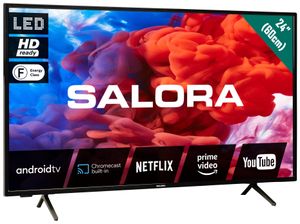 Salora 24HA220 tv 61 cm (24") HD Smart TV Wifi Zwart 220 cd/m²