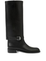 Burberry bottes en cuir - Noir