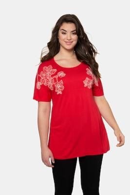 Ulla Popken Shirt, oversized, korte mouwen - Grote Maten