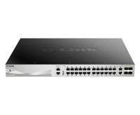 D-Link DGS 3130-30PS - Switch - L3 Lite - Managed - 24 x 10/100/1000 (PoE+) + 2 x 10 Gigabit Ethernet + 4 x 10 Gigabit S
