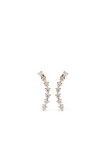 ROSEKEY boucles d'oreilles en or rose 18ct pavées de diamants - thumbnail