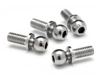 Ball 4.3x11.5mm (4-40/hex socket/silver/4pcs) (86196) - thumbnail