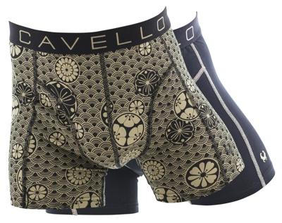 Cavello boxershorts 2-pack mystic flower print / all black