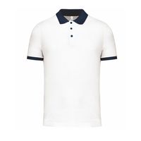 Poloshirt Sport Pro premium quality - wit/navy - mesh polyester - voor heren 2XL  -