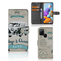 Samsung Galaxy A21s Telefoonhoesje met foto Retro VW Bus