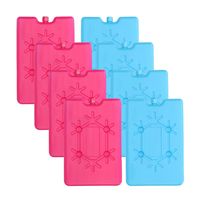 Voordeelset van 8x koelelementen blauw/roze 200 ML en 11 x 16 cm - thumbnail