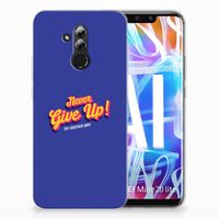 Huawei Mate 20 Lite Siliconen hoesje met naam Never Give Up - thumbnail