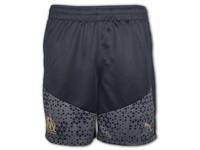 Puma Olympique Marseille Training Shorts grijs OM broek, korte turnbroek bermuda, Dark Coal / Sand Dune, M