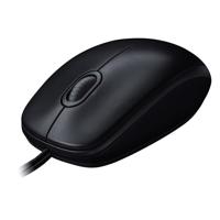 Logitech M100 Bedrade USB-Muis, 3 Knoppen, 1000 DPI Optische Tracking, geschikt voor Links- en Rechtshandig gebruikt, Compatibel met PC, Mac, Laptop - Zwart