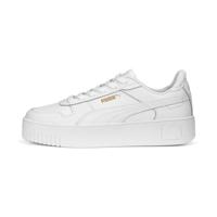 PUMA Carina Street dames Sneaker Low top, PUMA WHITE-PUMA WHITE-PUMA GOLD, 40 EU