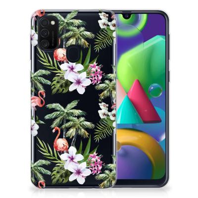 Samsung Galaxy M21 | M30s TPU Hoesje Flamingo Palms