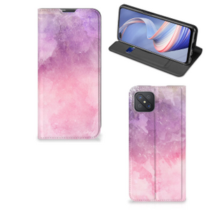 Bookcase OPPO Reno4 Z 5G Pink Purple Paint