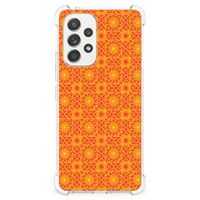 Samsung Galaxy A53 5G Doorzichtige Silicone Hoesje Batik Oranje