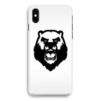 Angry Bear (white): iPhone Xs Volledig Geprint Hoesje - thumbnail