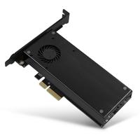 AXAGON PCEM2-DC 2 poorten M.2-controller PCIe x4 Geschikt voor: M.2 PCIe NVMe SSD, M.2 SATA SSD Actieve koeling, Incl. Low-Profile slotplaat - thumbnail