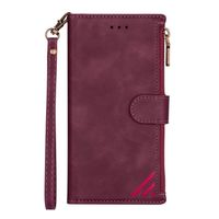 iPhone 7 hoesje - Bookcase - Patroon - Pasjeshouder - Portemonnee - Kunstleer - Bordeaux Rood