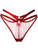 Bordelle string façon harnais - Rouge