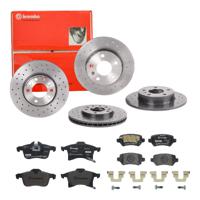 Remmenset, remschijf BREMBO, Remschijftype: Geperforeerd, Inbouwplaats: Achteras: , u.a. für Vauxhall, Opel, Chevrolet - thumbnail