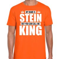 Naam My name is Stein but you can call me King shirt oranje cadeau shirt 2XL  -