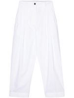 Studio Nicholson pantalon en coton Acuna à taille haute - Blanc - thumbnail