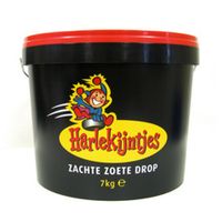 Harlekijntjes - Zachte Zoete Drop - Emmer 7 Kilo