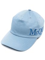 Alexander McQueen casquette à logo brodé - Bleu