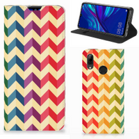 Huawei P Smart (2019) Hoesje met Magneet Zigzag Multi Color