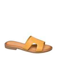 5th Avenue leren slippers geel