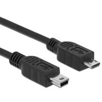 Delock USB 2.0 Type Micro B naar Mini B kabel (1m)
