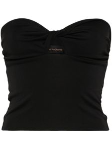 THE ANDAMANE haut bustier à détail torsadé - Noir