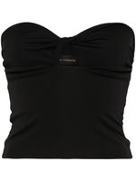 THE ANDAMANE haut bustier à détail torsadé - Noir - thumbnail