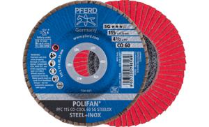 PFERD 67760615 PFC 115 CO-COOL 60 SG STEELOX Lamellenschijf Diameter 115 mm Boordiameter 22.23 mm Aluminium legering, Legering op nikkelbasis, Superlegeringen