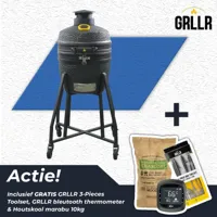 GRLLR Ember Classic 16 Onderstel Charocal Black Kamado BBQ Mat Zwart Trolley Stand