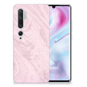 Xiaomi Mi Note 10 Pro TPU Siliconen Hoesje Marble Pink - Origineel Cadeau Vriendin