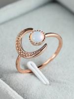 Moon Moonstone Ring