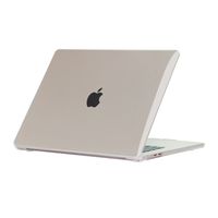 Lunso MacBook Air 15 inch M2/M3 (2023-2024) cover hoes - case - Glanzend Transparant - thumbnail