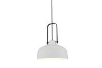 Artdelight Witte hanglamp Mendoza Ø 37,5cm HL 321 WI-ZW