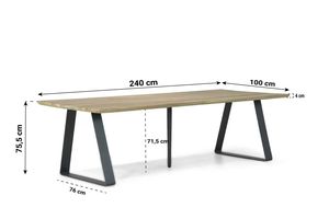 Lifestyle Palta dining tuintafel 240 x 100 cm