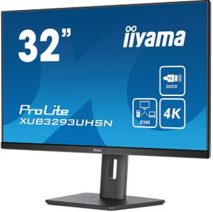 Iiyama ProLite LED-monitor Energielabel G (A - G) 80 cm (31.5 inch) 3840 x 2160 Pixel 16:9 4 ms HDMI, DisplayPort, Hoofdtelefoon (3.5 mm jackplug), USB, USB-C