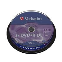 DVD+R DL 8,5 GB 8 x Verbatim spindel 10 stuks