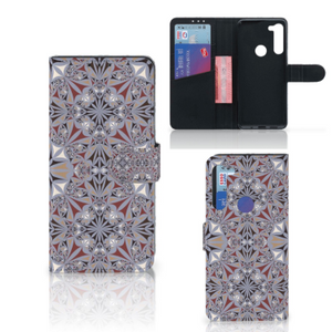 Motorola G8 Power Bookcase Flower Tiles