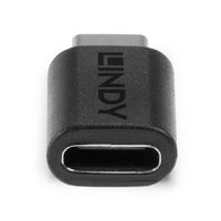 Lindy 41893 tussenstuk voor kabels USB 3.2 Type C Zwart - thumbnail