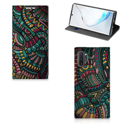 Samsung Galaxy Note 10 Plus Hoesje met Magneet Aztec