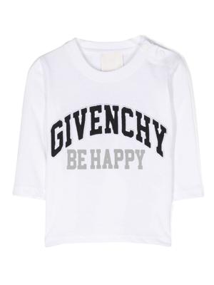 Givenchy Kids T-shirt met geborduurd logo - Wit
