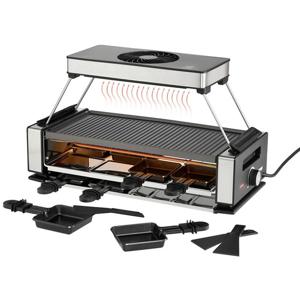 Unold 48785 raclette 8 persoon/personen 1200 W Zwart, Roestvrijstaal